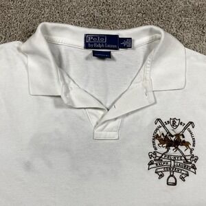 Polo Ralph Lauren Challenge Cup Crest Polo Shirt Mens Large Equestrian‎ Horses